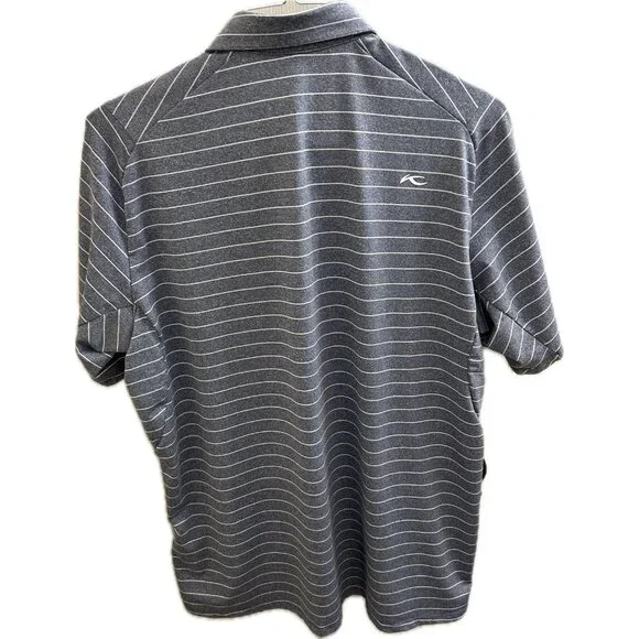 Kjus Polo Shirt The Open Mens Large Gray Stripe 150 2022 St Andrews